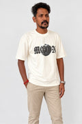 Oversized Printed TShirt - Half white